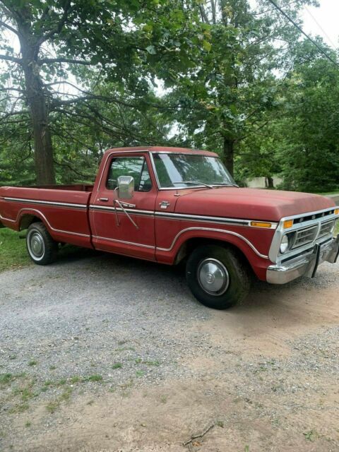 1977 Red Ford F-150 Standard Cab Pickup