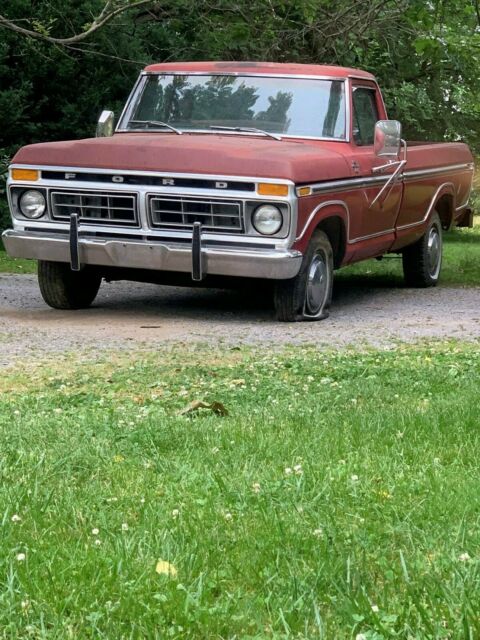 1977 Red Ford F-150 Standard Cab Pickup