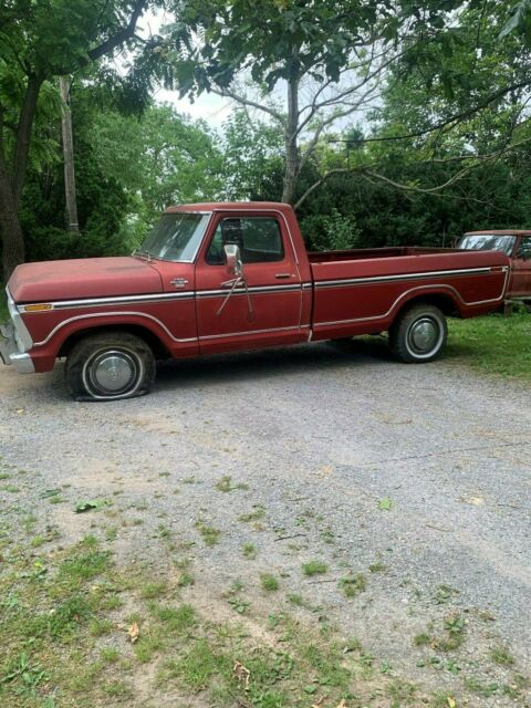 1977 Red Ford F-150 Standard Cab Pickup