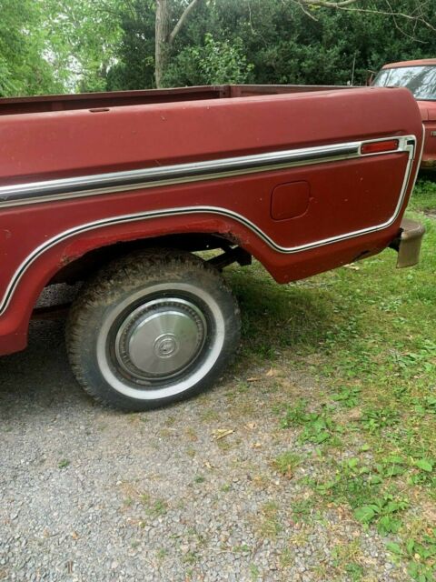 1977 Red Ford F-150 Standard Cab Pickup