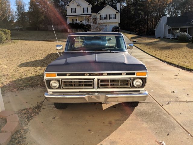 1977 Blue and white Ford F-150