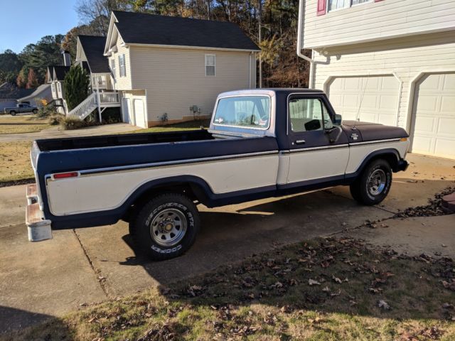 1977 Blue and white Ford F-150