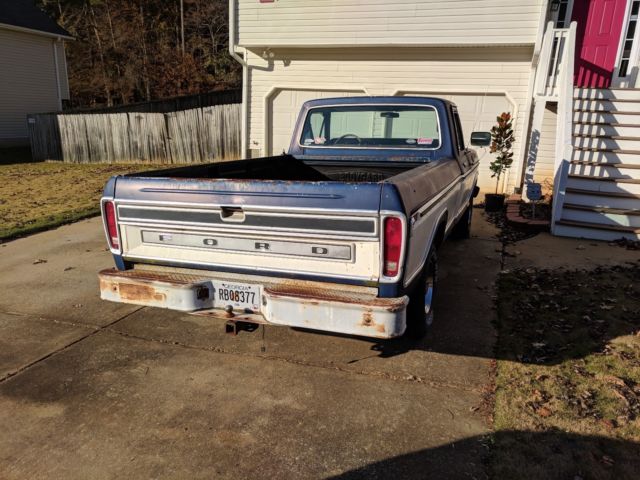 1977 Blue and white Ford F-150