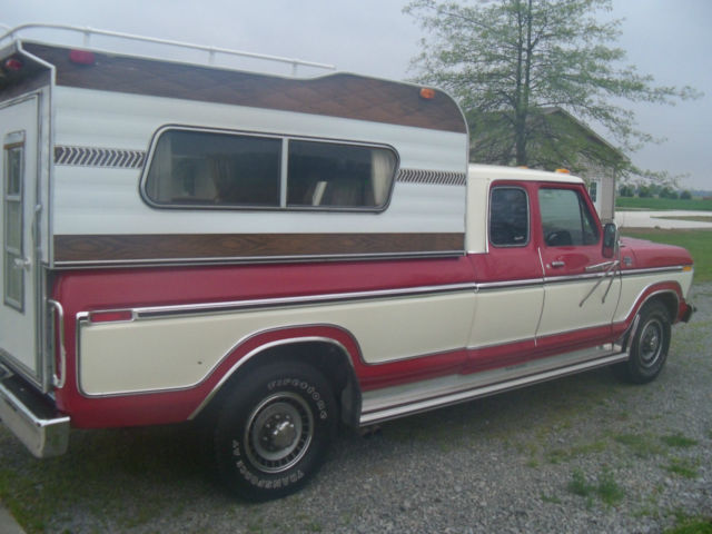 1977 Red Ford F-250 Extended Cab Pickup