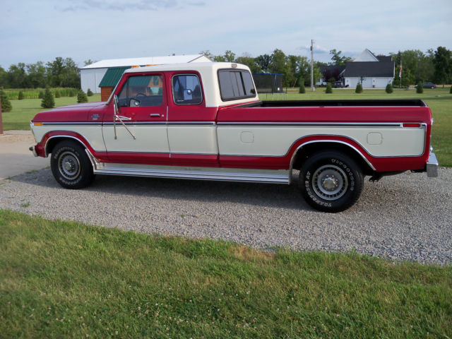 1977 Red Ford F-250 Extended Cab Pickup