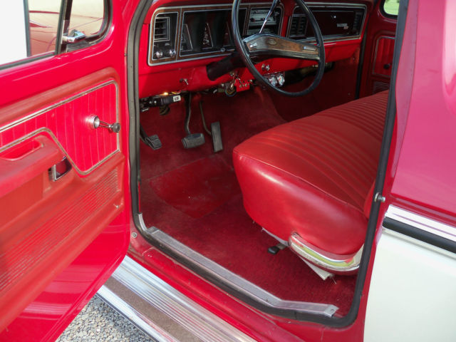 1977 Red Ford F-250 Extended Cab Pickup