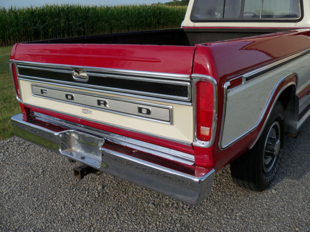 1977 Red Ford F-250 Extended Cab Pickup