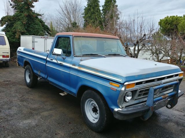 1977 Blue Ford F-250 Standard Cab Pickup