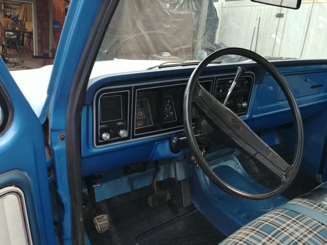 1977 Blue Ford F-250 Standard Cab Pickup