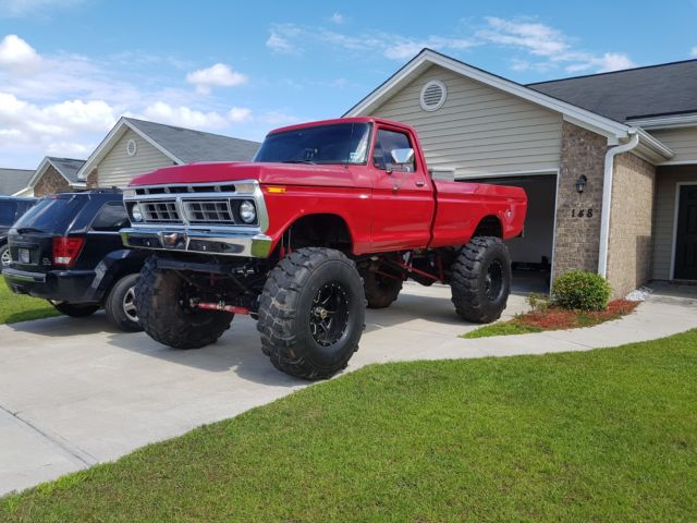 1977 Red Ford F-250 Standard Cab Pickup