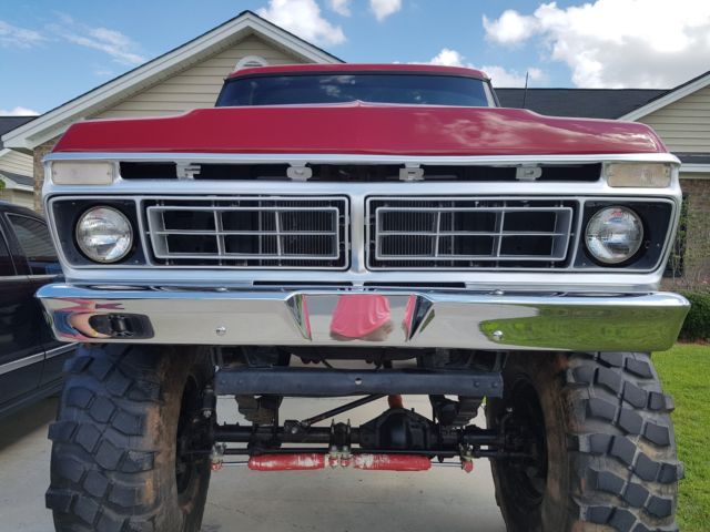 1977 Red Ford F-250 Standard Cab Pickup