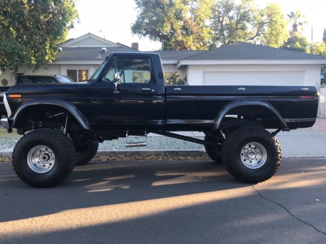 1977 Black Ford F-250 Standard Cab Pickup