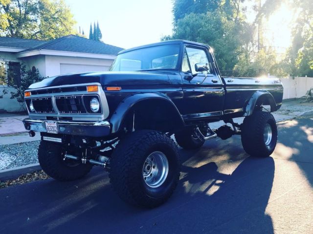 1977 Black Ford F-250 Standard Cab Pickup