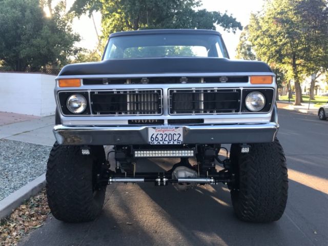 1977 Black Ford F-250 Standard Cab Pickup