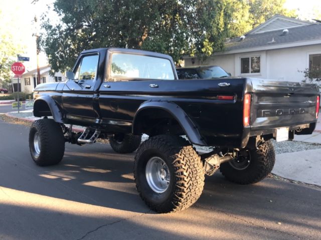 1977 Black Ford F-250 Standard Cab Pickup