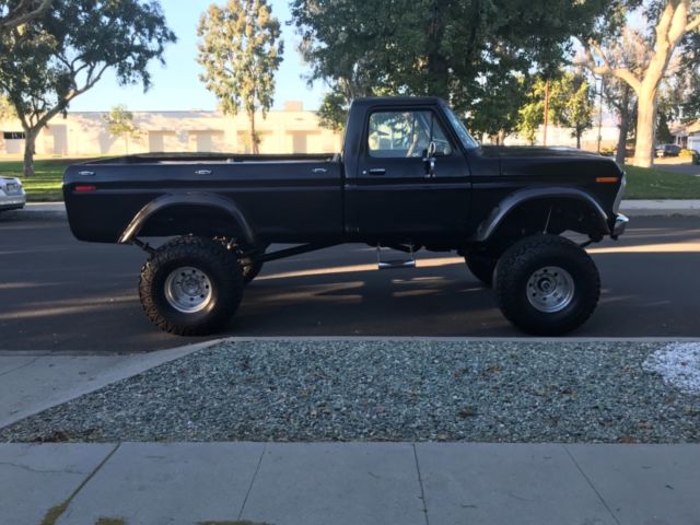 1977 Black Ford F-250 Standard Cab Pickup