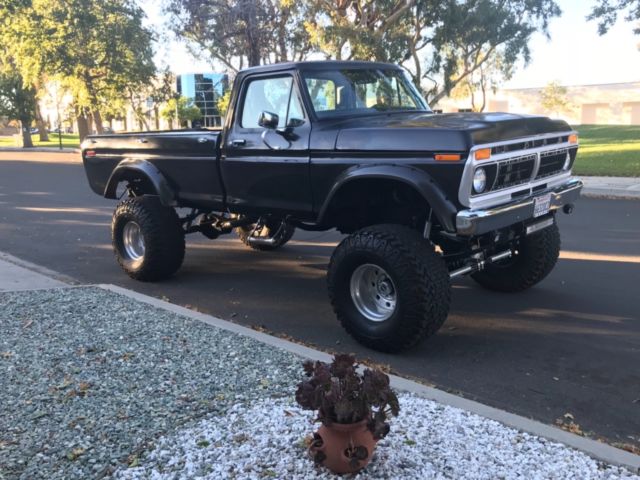 1977 Black Ford F-250 Standard Cab Pickup