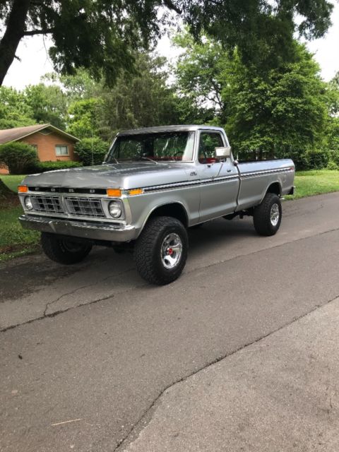 1977 Silver Ford F-250 Standard Cab Pickup