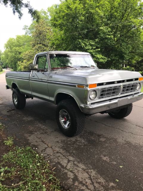1977 Silver Ford F-250 Standard Cab Pickup