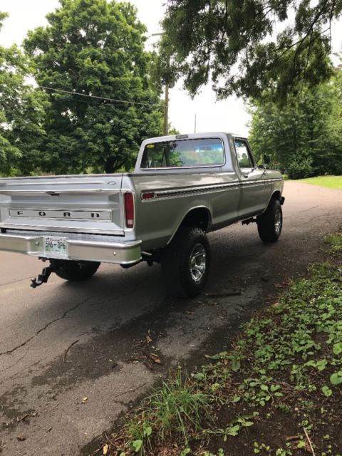 1977 Silver Ford F-250 Standard Cab Pickup