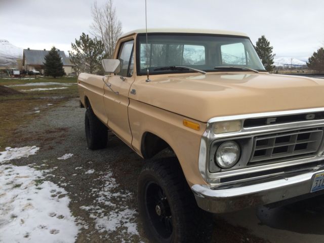 1977 tan Ford F-250 Standard cab