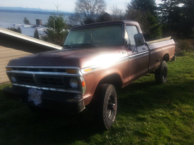 1977 Black Ford F-250 Standard Cab Pickup