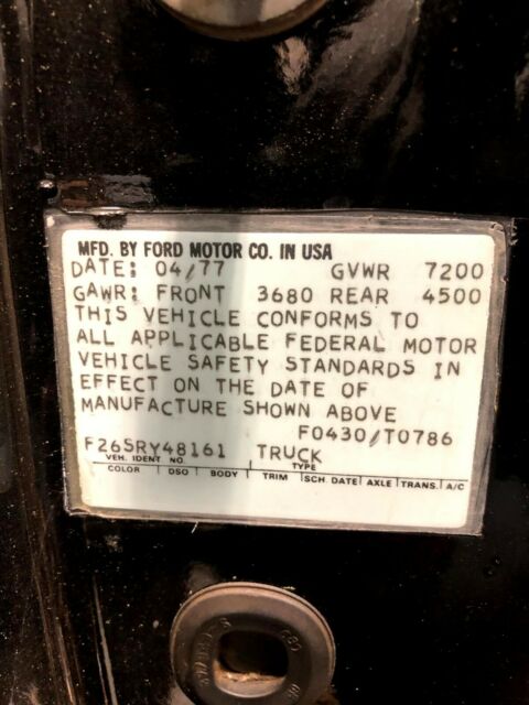 1977 Blue Ford F-250 Standard Cab Pickup