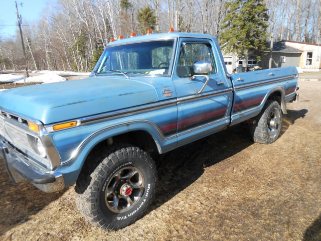 1977 Blue Ford F-250 Standard Cab Pickup