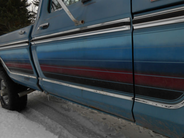 1977 Blue Ford F-250 Standard Cab Pickup