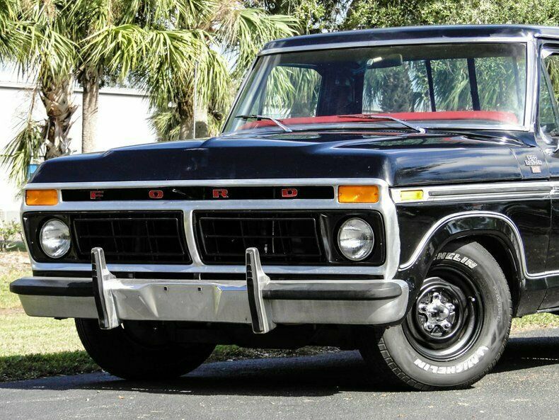 1977 Black Ford F-100 Truck