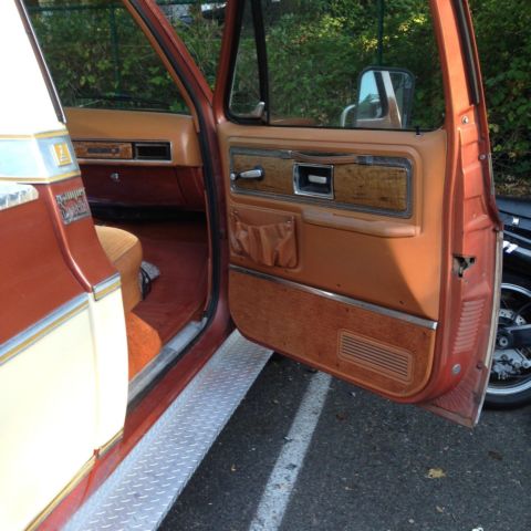1977 Orange GMC Sierra 2500 Pick Up