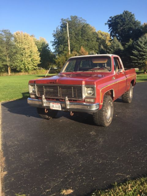 1977 Red Chevrolet C/K Pickup 1500 Standard Cab Pickup