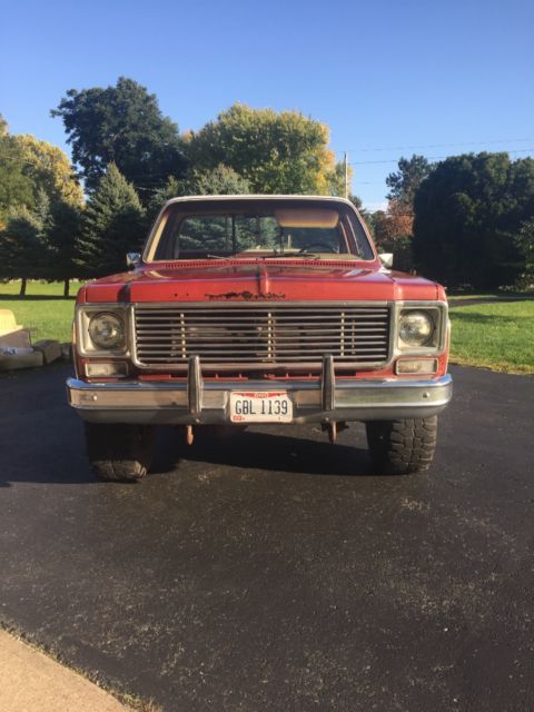 1977 Red Chevrolet C/K Pickup 1500 Standard Cab Pickup