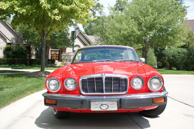 1977 Red w/ Tan Vinyl Top Jaguar XJ6 Coupe