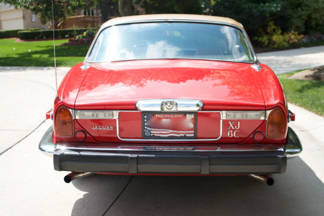 1977 Red w/ Tan Vinyl Top Jaguar XJ6 Coupe
