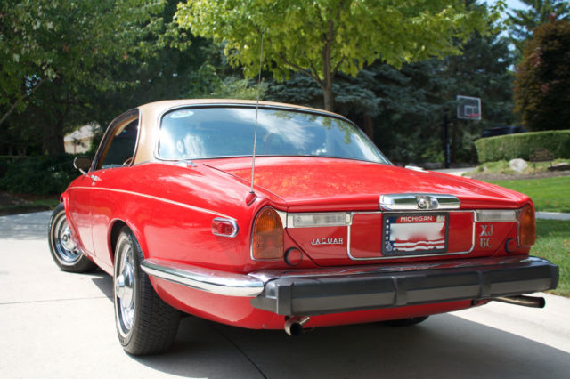 1977 Red w/ Tan Vinyl Top Jaguar XJ6 Coupe