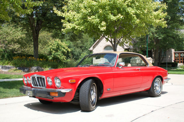 1977 Red w/ Tan Vinyl Top Jaguar XJ6 Coupe