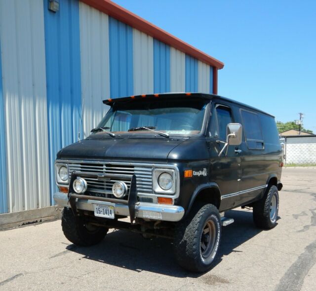 1977 Black Chevrolet K30 Van Van
