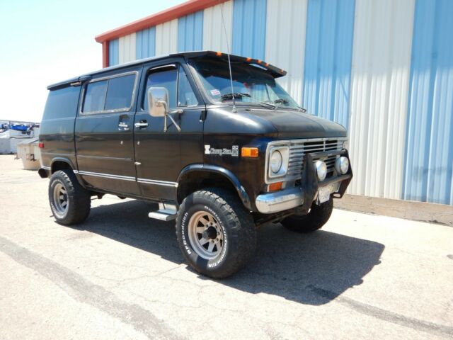 1977 Black Chevrolet K30 Van Van