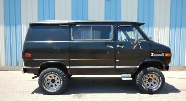 1977 Black Chevrolet K30 Van Van