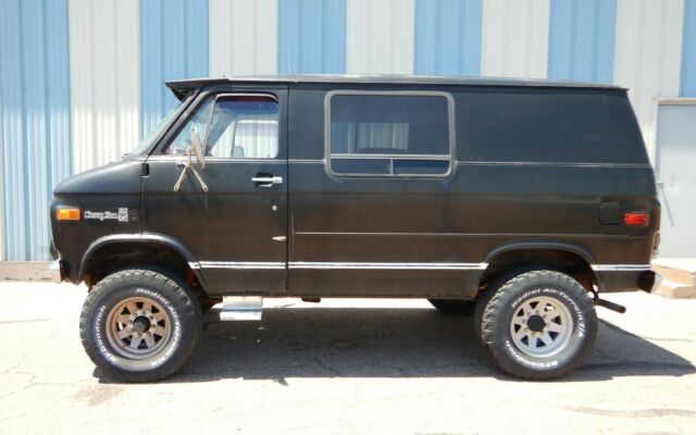 1977 Black Chevrolet K30 Van Van