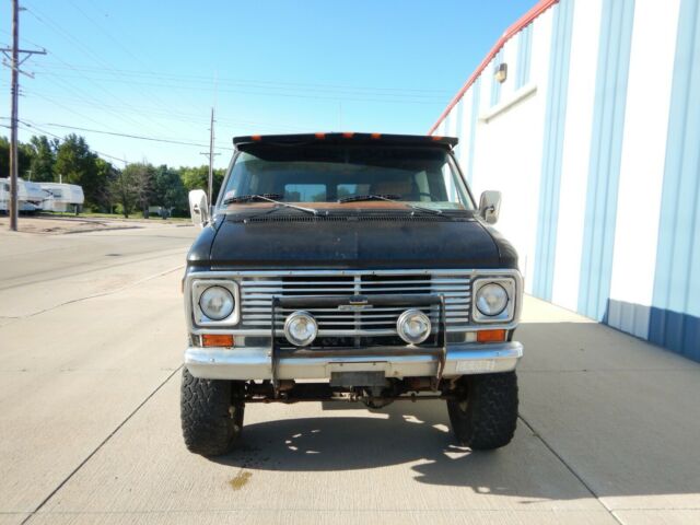 1977 Black Chevrolet K30 Van Van