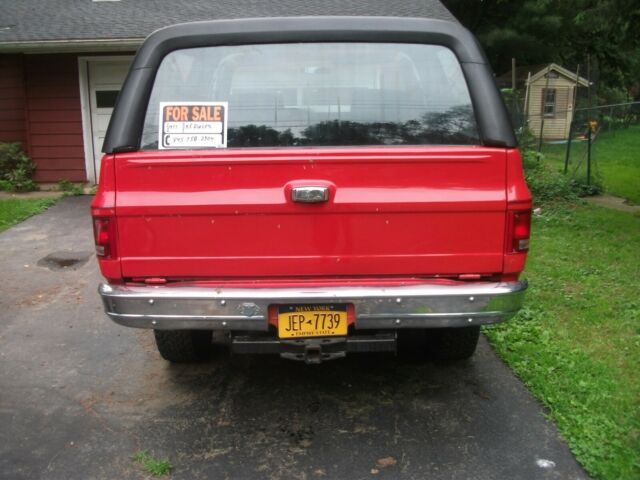 1977 red Chevrolet Blazer 2 door