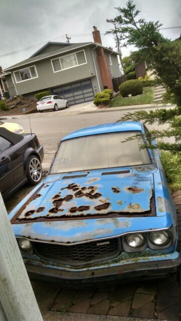 1977 Blue Mazda RX3 Coupe
