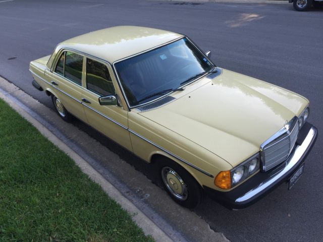 1977 Pale Yellow Mercedes-Benz 300-Series Sedan