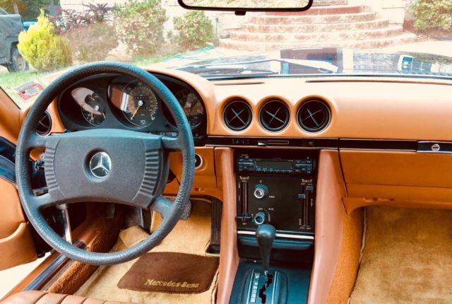 1977 Blue Mercedes-Benz SL-Class 2 door convertible