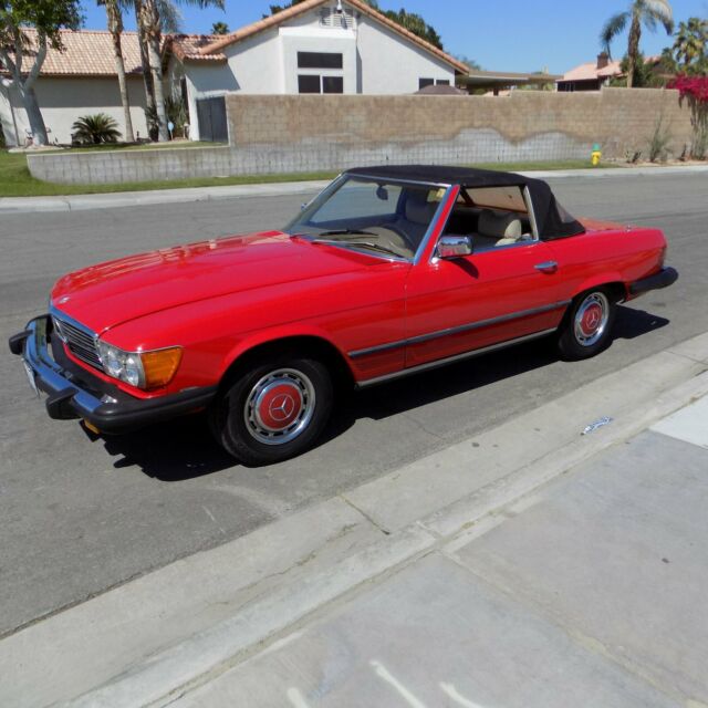 1977 Red Mercedes-Benz SL-Class Convertible