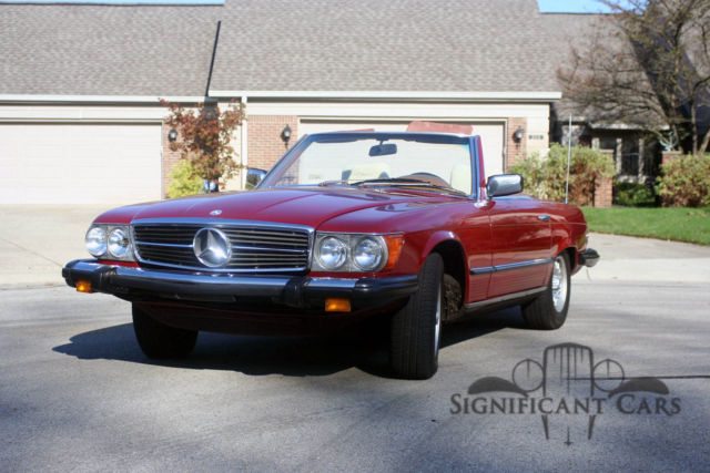 1977 Red Mercedes-Benz SL-Class Convertible