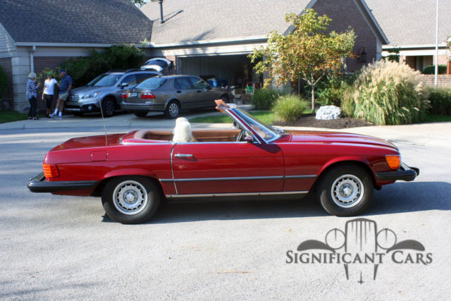 1977 Red Mercedes-Benz SL-Class Convertible