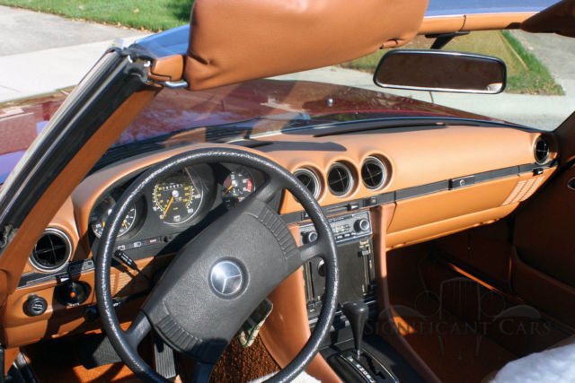 1977 Red Mercedes-Benz SL-Class Convertible